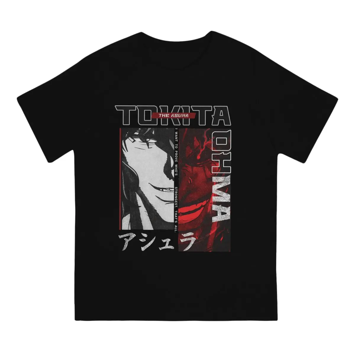 Ohma Tokita 2 Sides T Shirts Men Pure Cotton Funny T-Shirts Round Neck Da Lu Wu En Ri Man\'s Works Tees Short Sleeve Tops 4XL 5XL