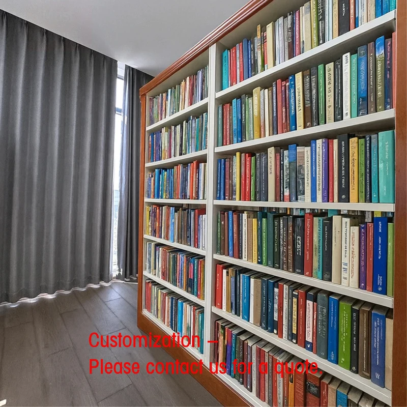 custom.Modern Steel & Wood Library Bookcase Hybrid Shelving Unit with Adjustable Shelves Schools Hospitals Commercial Spaces