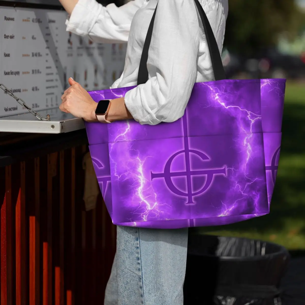 

2025 New Skeleta Album Ghost Band Beach Tote Bag Sport Gym Yoga Duffle Large Tote Bag Women Travel Bag Fitness bag