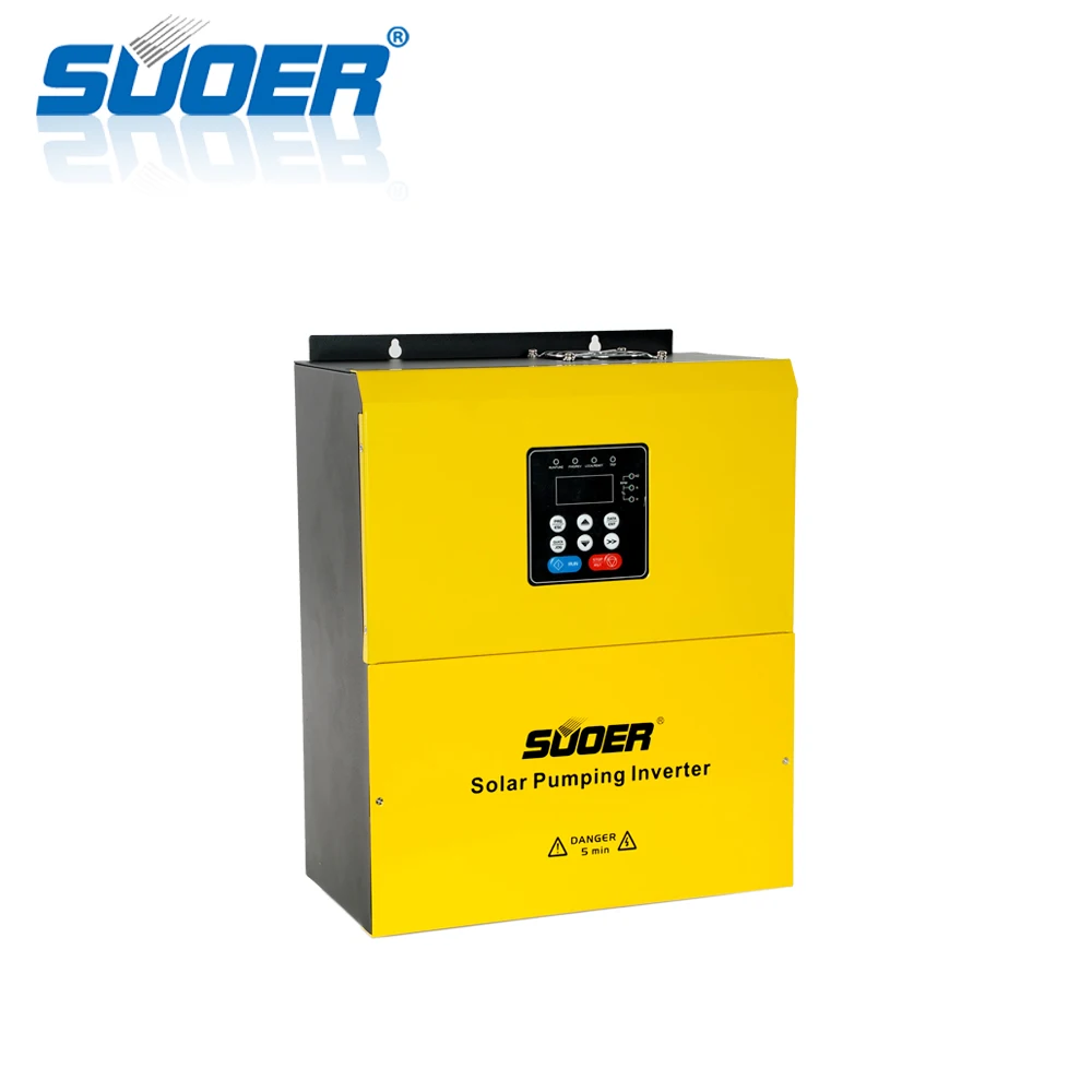 Suoer 2.2-37kw Pump Inverter | 380V 220V 5500w solar  controller  Three-phase vfd frequency 5.5kw  water