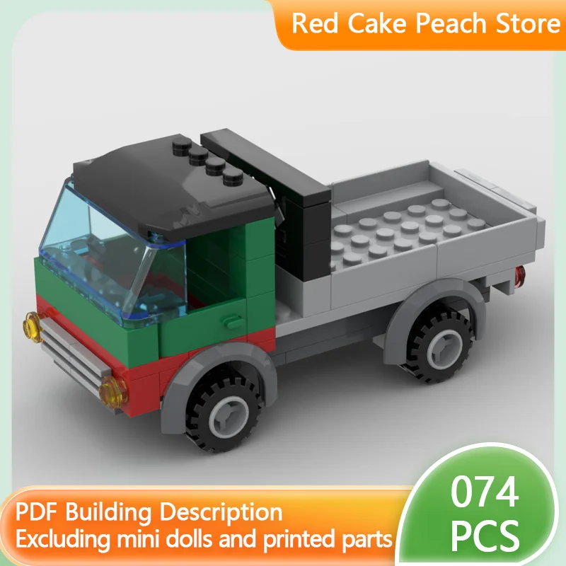 

City Car Model MOC Building Bricks Flatbed Transport Truck Modular Technology Children Holiday Gifts Assemble Toys Suit