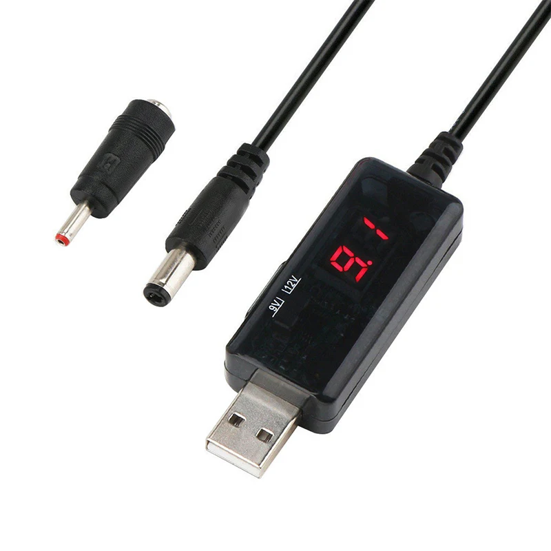 USB To DC5.5/3.5mm Router Optical Cat 9V To 12V Boost Cable Headset Smart Charging Cable Widely Compatible With Fast Charging