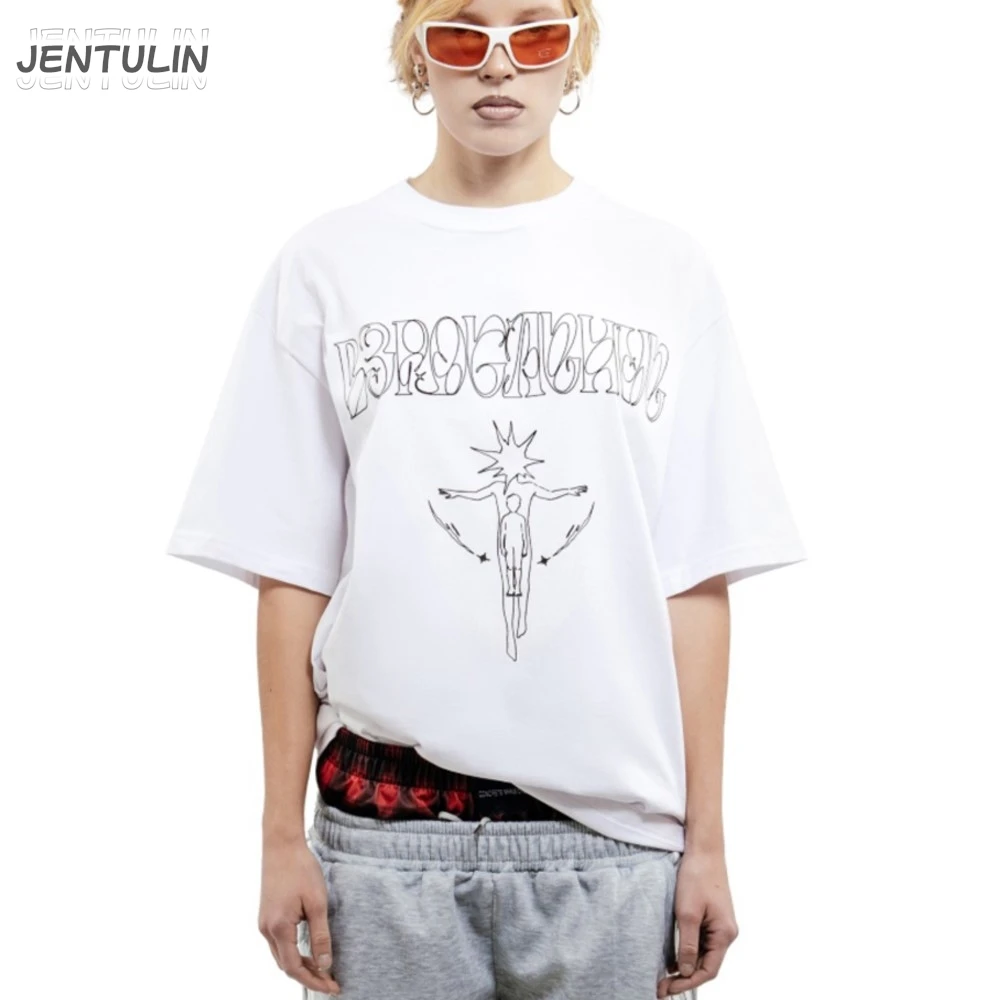 Harajuku Oversized Streetwear Men\'s Tshirt Growing Up Graphic Print Y2k Short Sleeve Top Tee Hip Hop Korean Cotton Goth Clothing