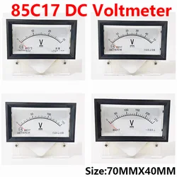 Voltímetro do medidor do painel da CC para o teste da tensão, 85C17, 5V, 10V, 15V, 20V, 30V, 50V, 100V, 250V, 300V, 450V, 1000V