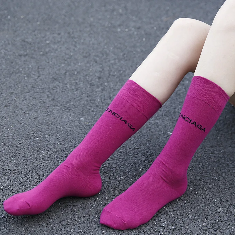 

Internet celebrity women's tide colorful thin pile of socks, fashionable candy color autumn and winter college style stockings