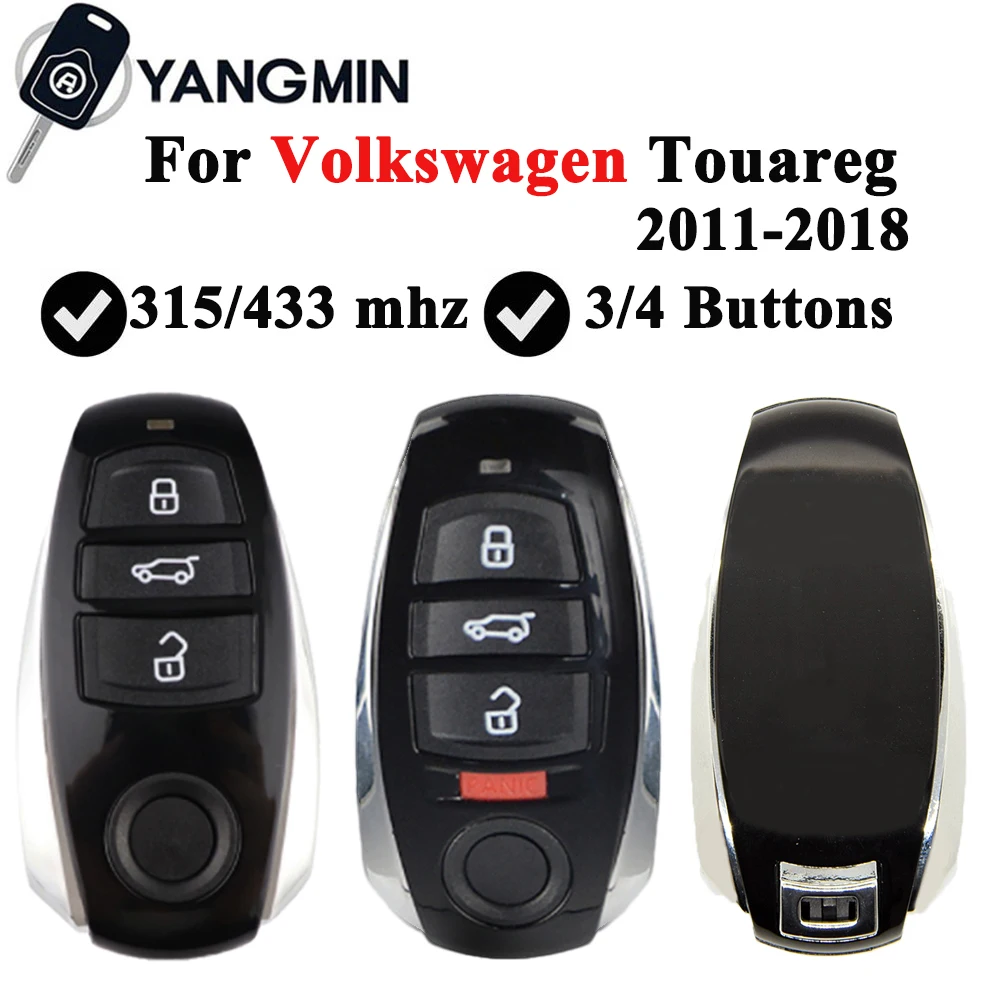 

YANGMIN Smart Key Keyless For Volkswagen Touareg 2011-2018 Go PCF7945 HITAG VAG 315/433MHz 7P6959754P 7P6959754AQ IYZVWTOUA