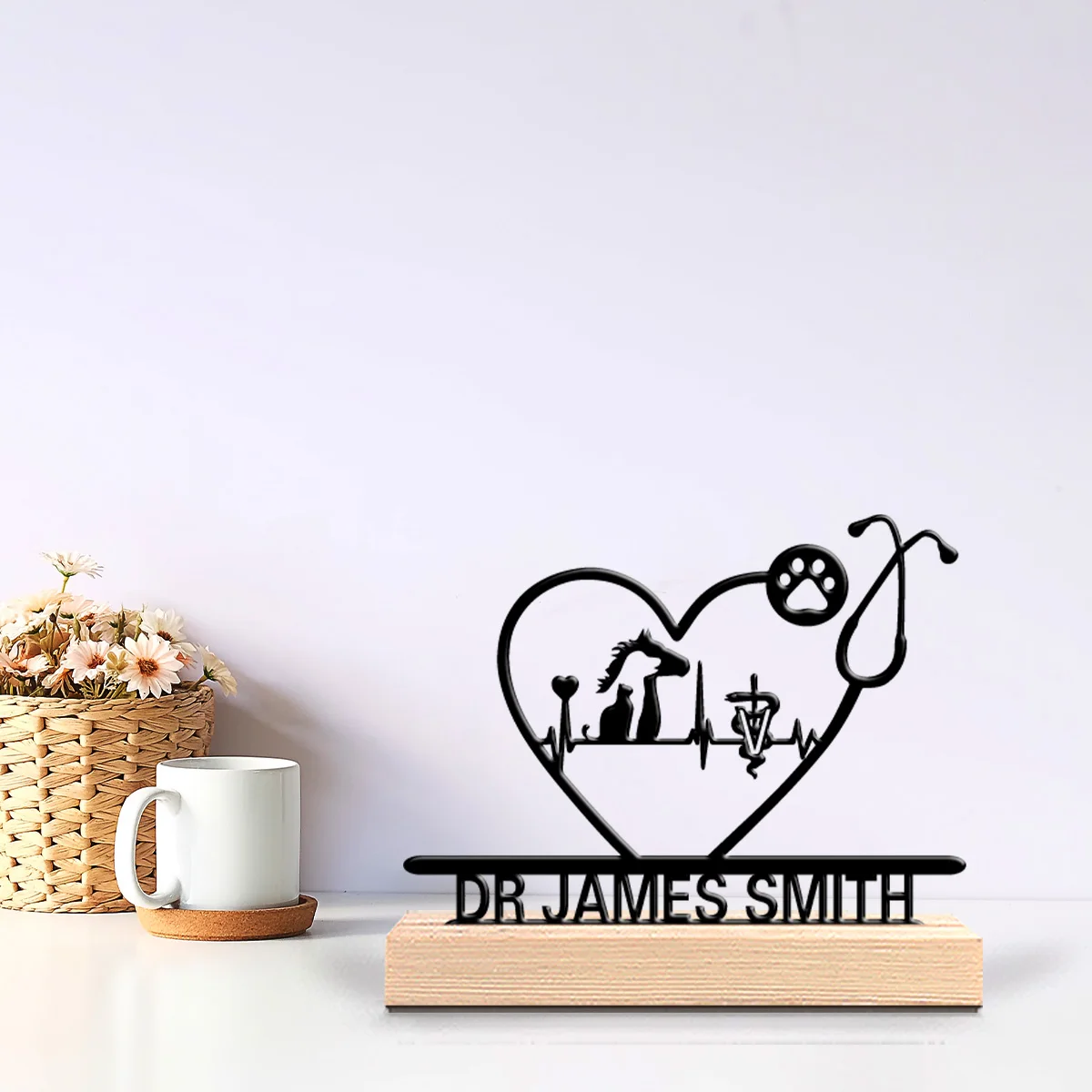 1pc Beauty Personalized Custom Paws & Claws Pet Vet Metal Statues Desktop Suitable for Pet Grooming Shop Desktop Decoration