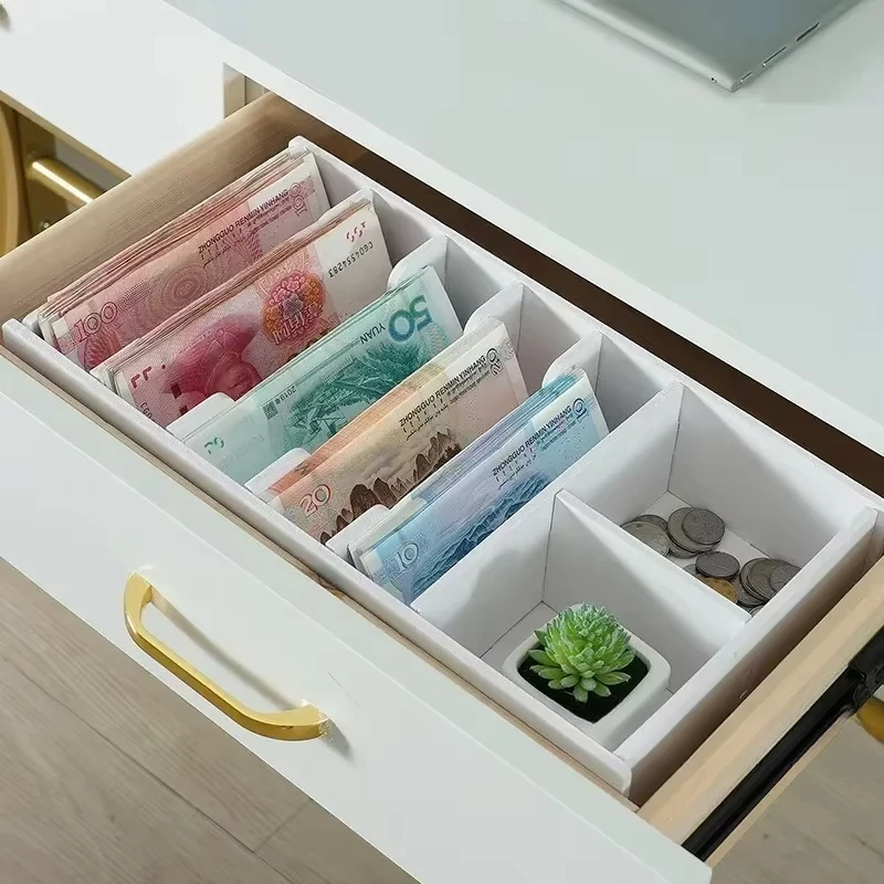 Plastic Organizing Shelf Durable Drawer Cashier Change Box Storage Desktop Storage Box Organization