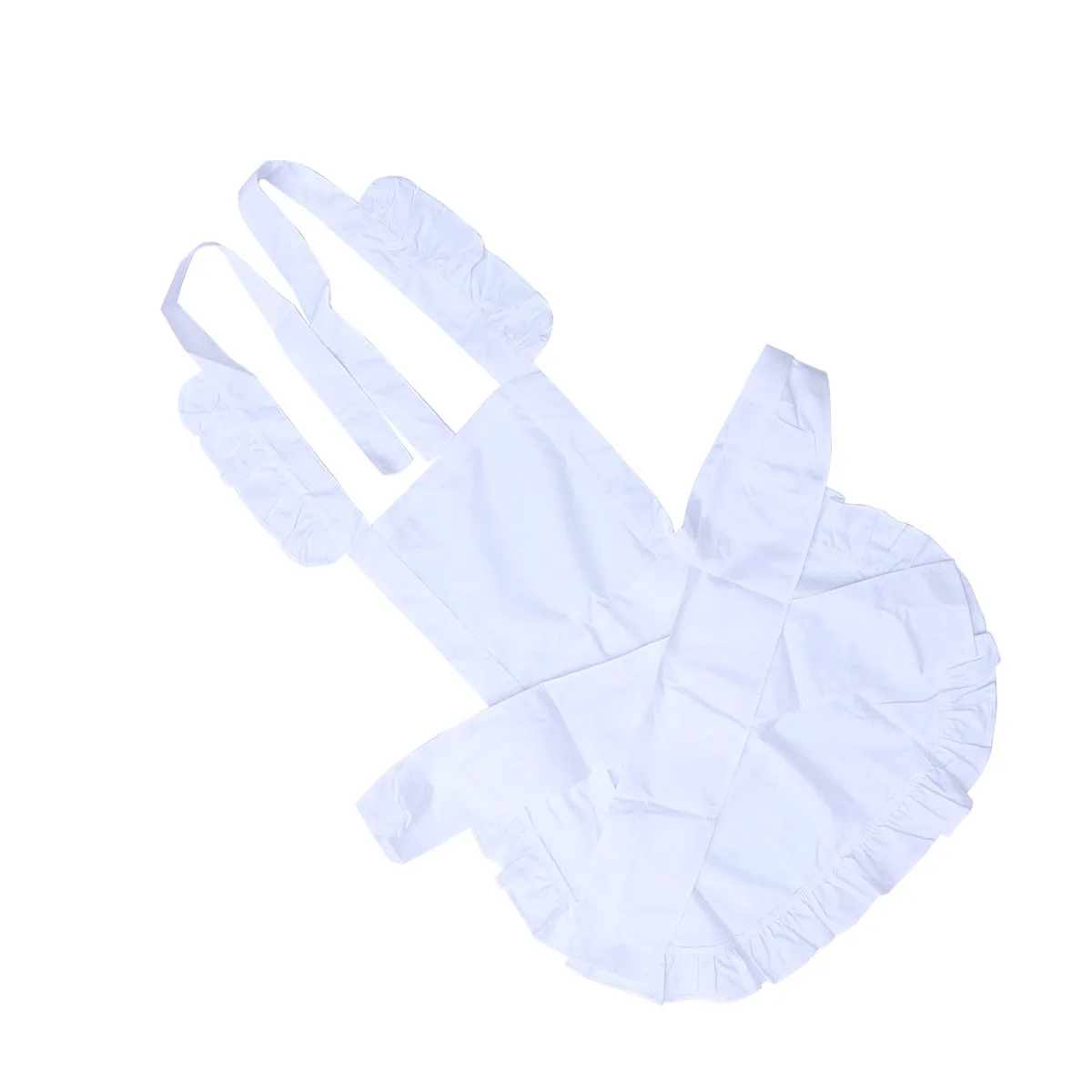 

1pc Women'S Lace Apron Cotton Dacron Reusable Maid Uniform Retro Flower Design Cooking Apron For Cafe Bakery Hotel Use