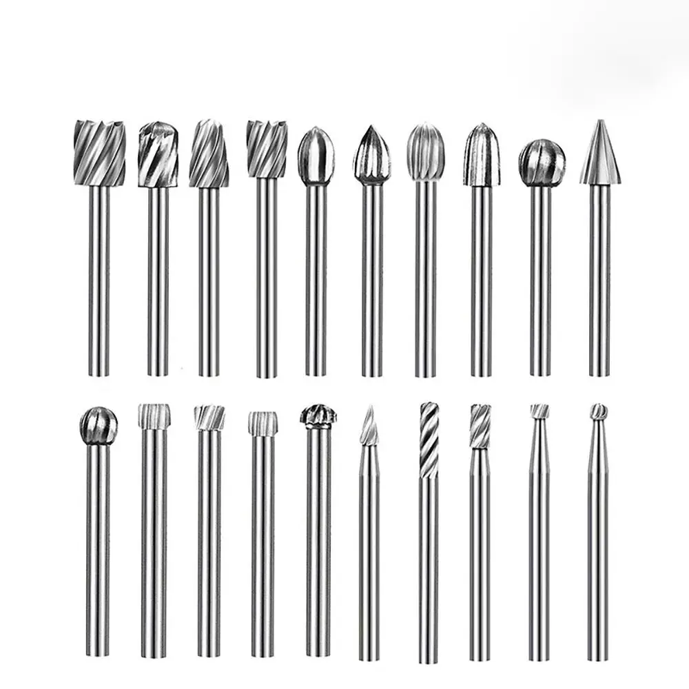 Engraving File Wood Drill Bit Woodworking Accessory Wood Carving Tools Rotary Burrs Tool Milling Cutter Set Drill Bits Kits