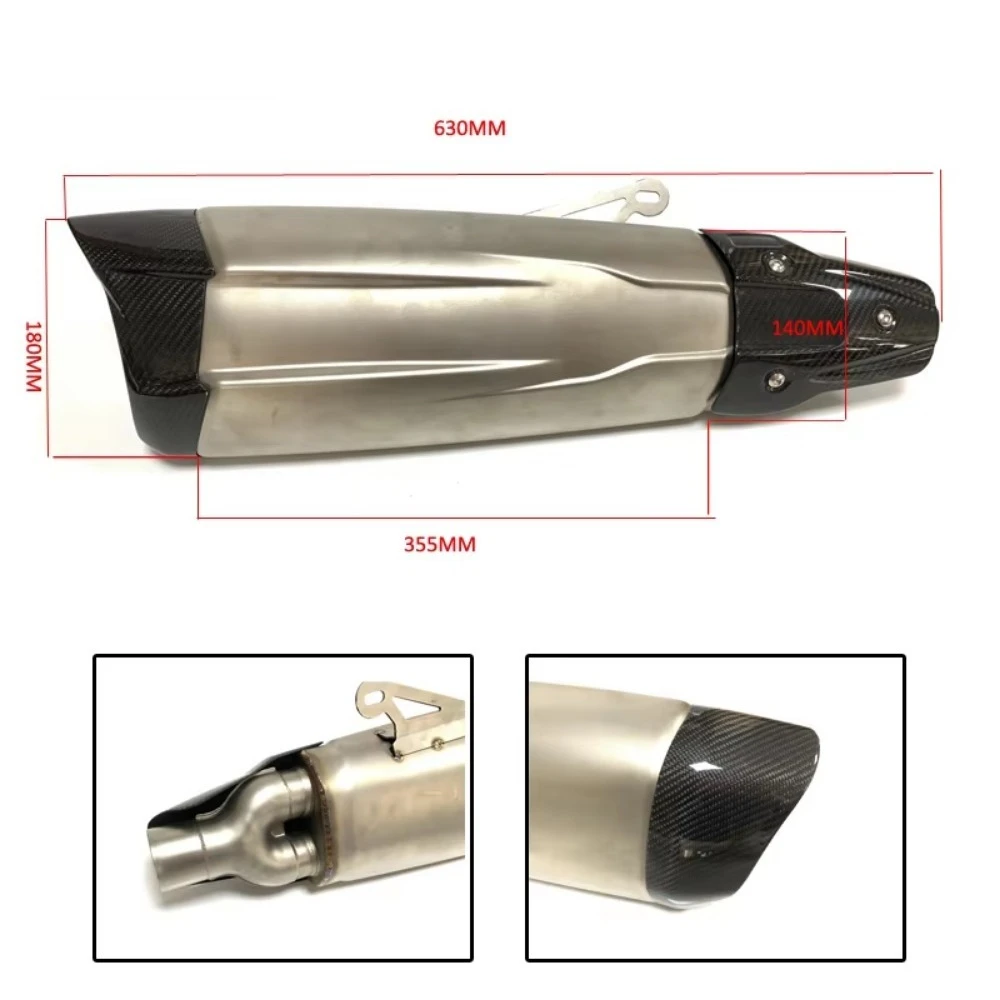 High Performance Motorcycle Exhaust Dual Outlet Exhaust Escape with Carbon Fiber for GSXR1000 R1250 GS ADV