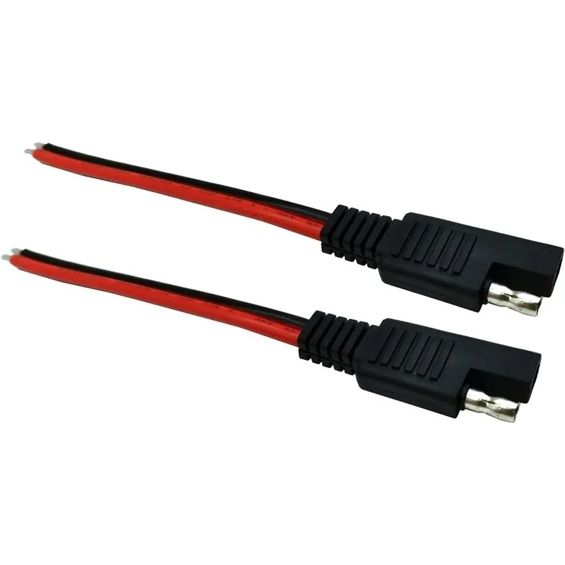 3 Pcs 14AWG SAE Extension Cable 2-Pin SAE Quick Connector Disconnect Plug 20A Solar Battery Panel SAE Plug Wire 15cm