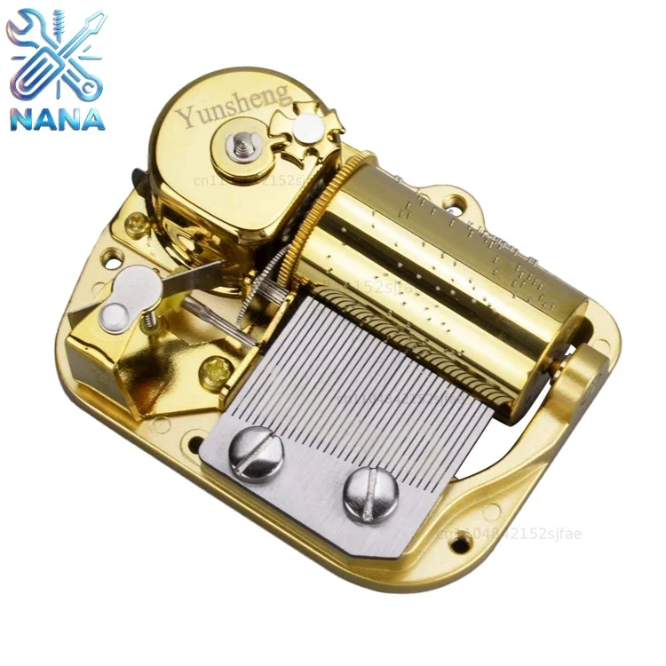 Gold-plated luxury 156 music note music box