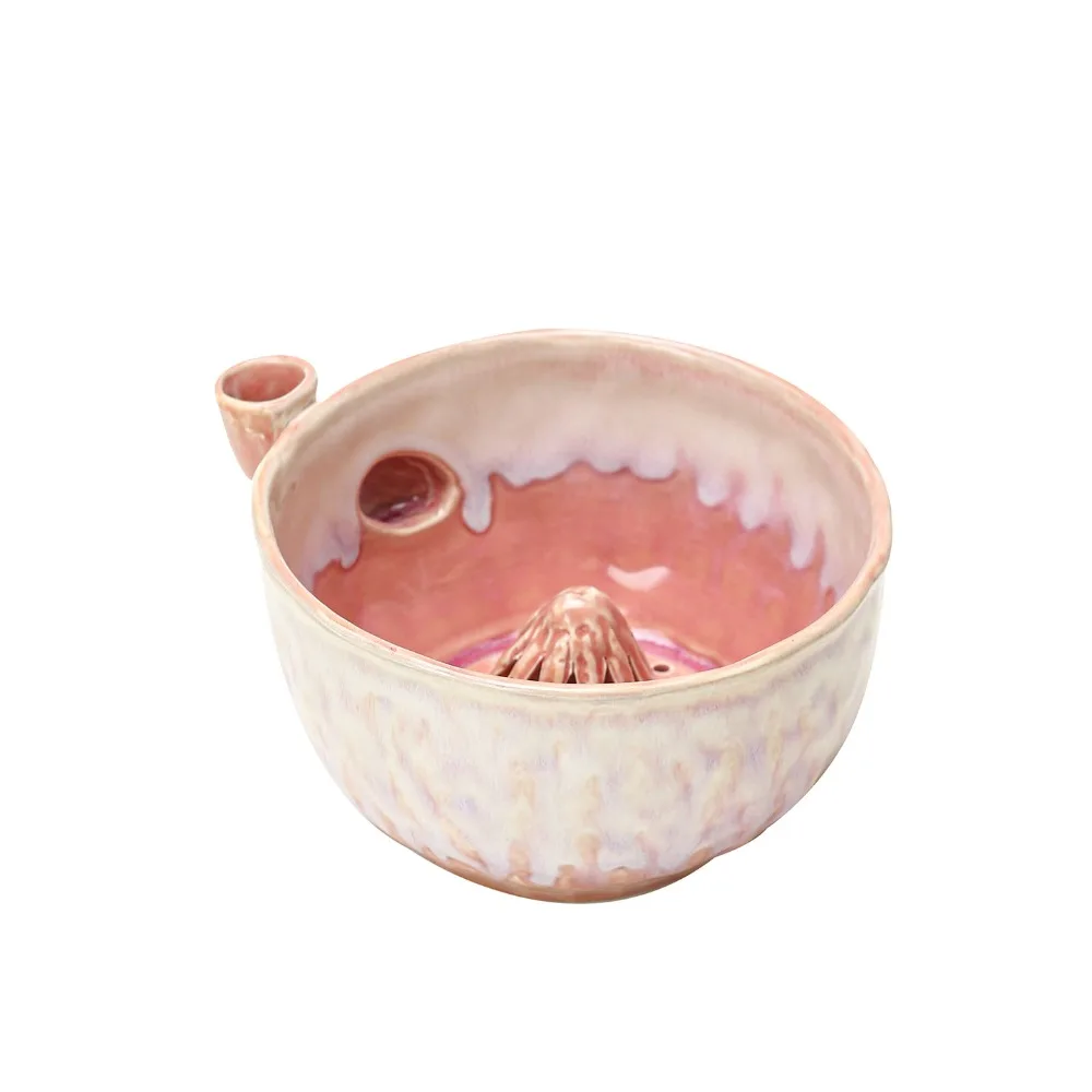 Self-spinning Fruit Washing Bowl Large Capacity Easy To Clean Ceramic Berry Washer Integrated Drainage Hole Time-Saving