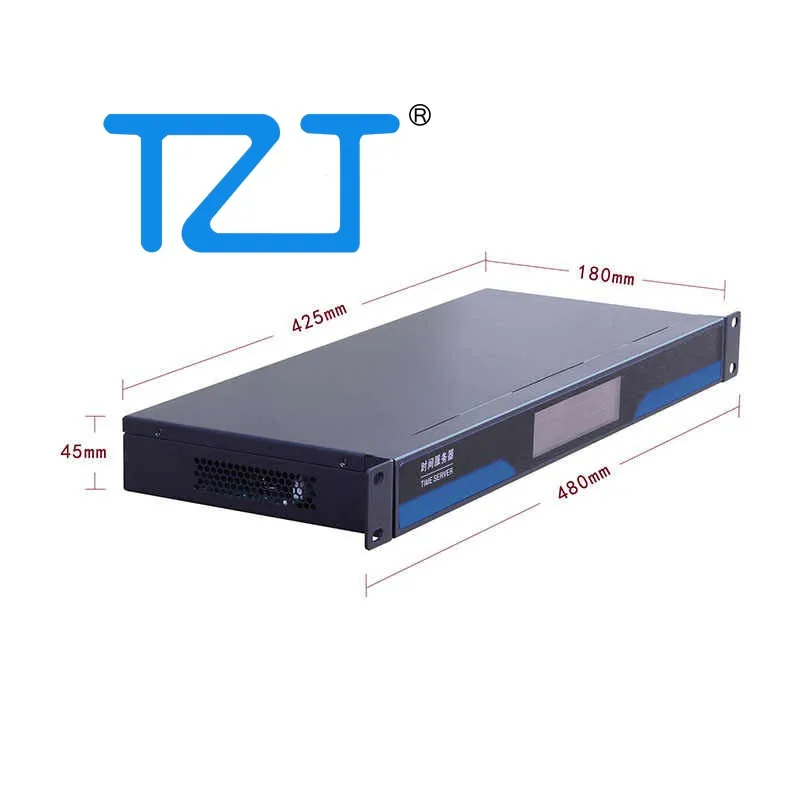 TZT Network Time Server with High Precision OCXO for Beidou Dual Mode GPS PTP Clock NTP Server (30m Antenna + 1/2 Network Port)