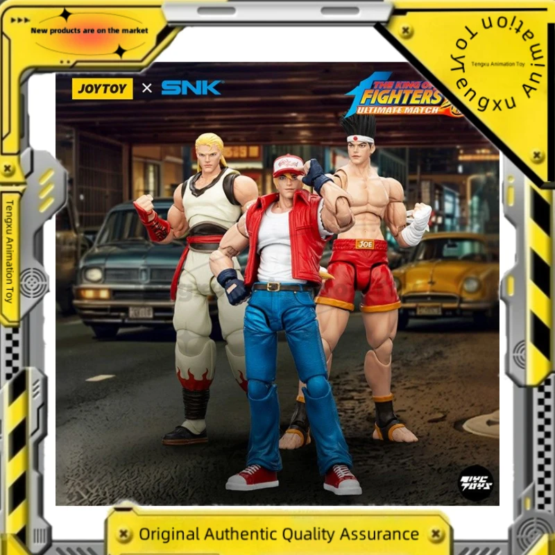 

Фигурки JOYTOY Dark Source в масштабе 1/18: Трио персонажей из The King of Fighters '98 Fatal Fury — Терри, Энди и Донг-Джанг.