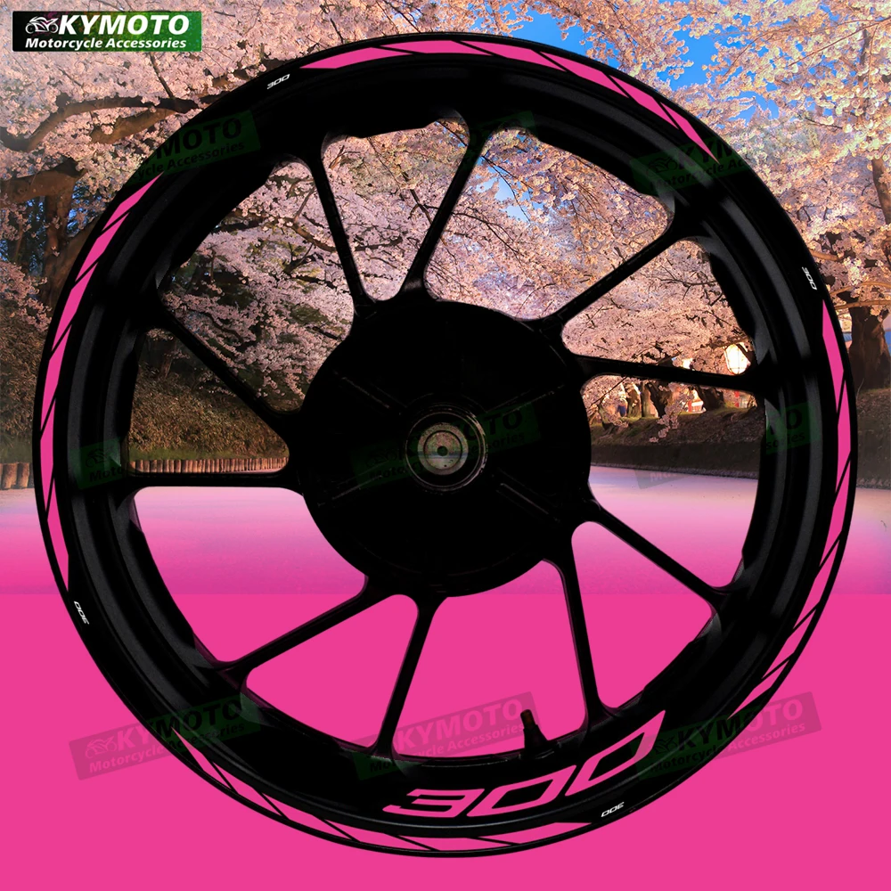 

For NINJA300 NINJA 300 EX300 motorcycle accessories 17 inch front and rear wheel decals wheel waterproof reflective stickers