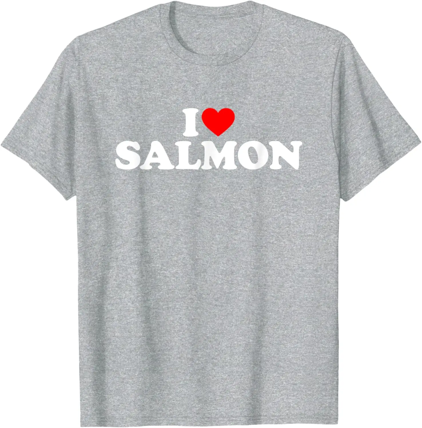 I Love Salmon T-Shirt I Heart Salmon Lover Men's Clothing 100% Cotton Harajuku Original Mens T-shirts Y2k Clothes Goth