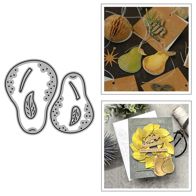 BotaniCuts Pear Metal Cutting Dies for DIY Scrapbook Album Paper Card Decoration Crafts Embossing  New Dies