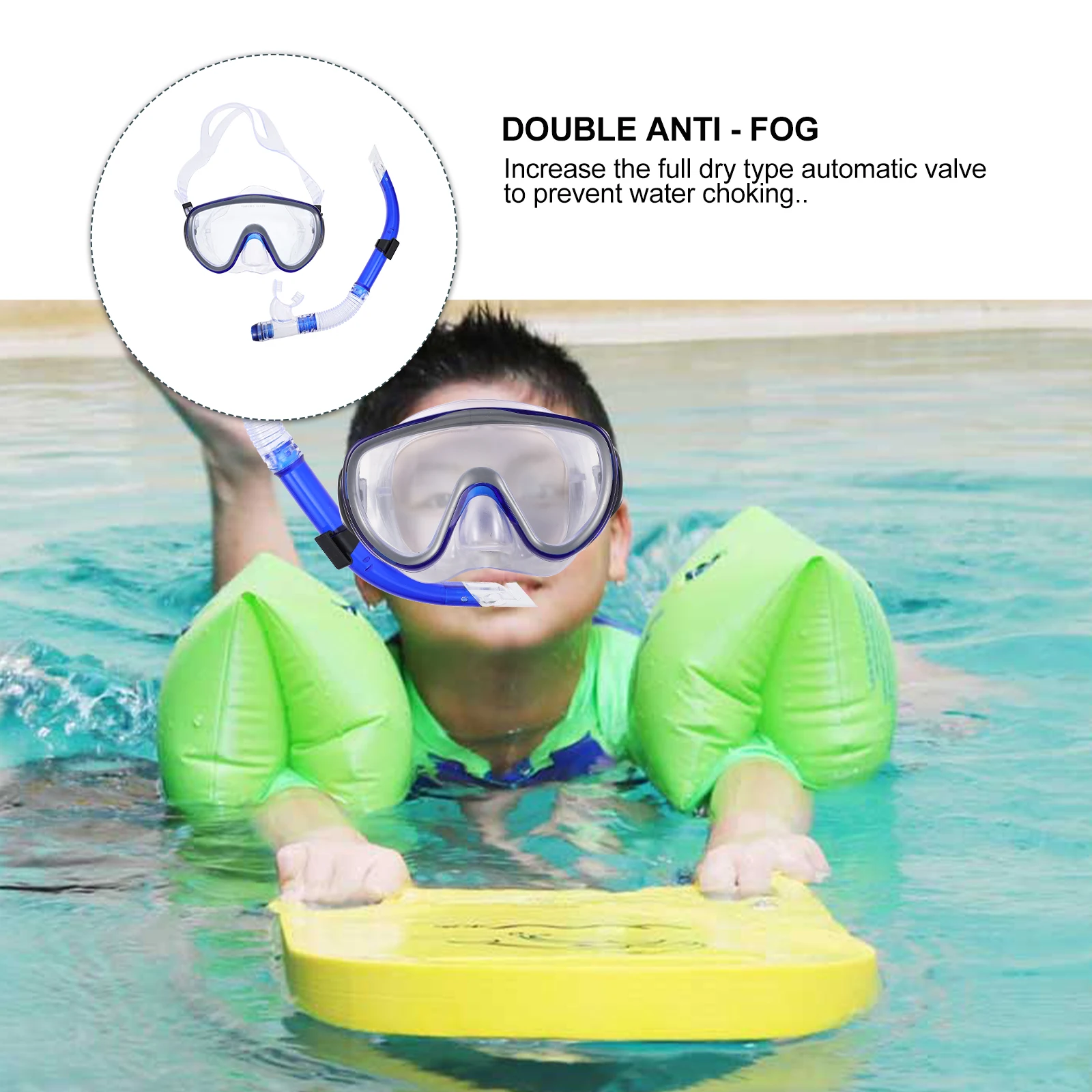 

Diving Glass Set Swim Mask Wide Angle for Breathing under Water Pvc Adults Child Dive Masks