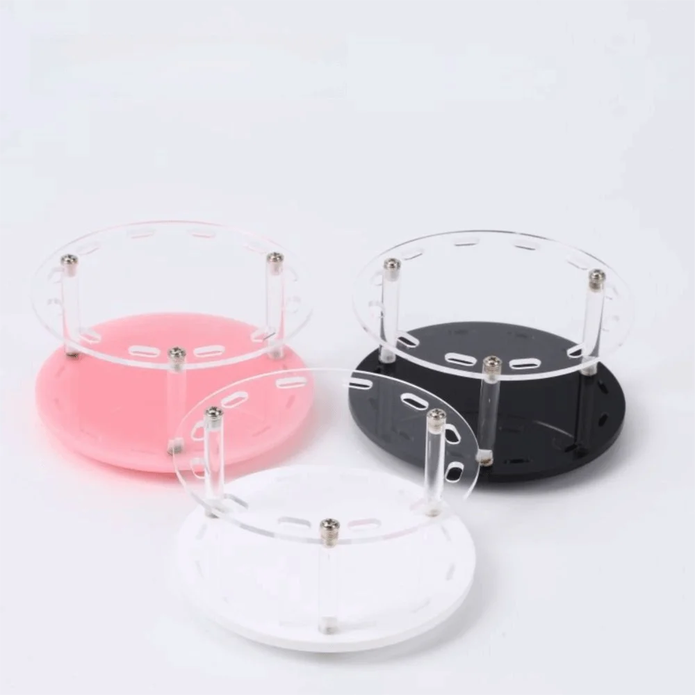 12 Holes Eyelash Tweezers Holder 360° Rotate Acrylic Material Tweezer Storage Box Space Saving Protective Cases