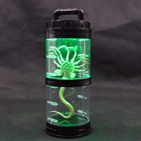 Alien Romulus Figure Facehugger Glow Jar Xenomorph Halloween Toy Specimen Embryo Home Decor Desktop Crafts Sculpture Decoration