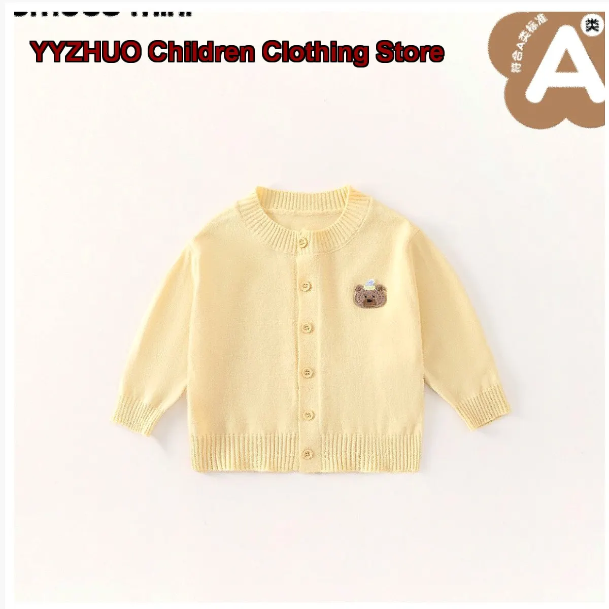 Baby Boy Knit Cardigan 2026 Autumn Infant Casual Knit Top Solid Color Soft Skin-Friendly