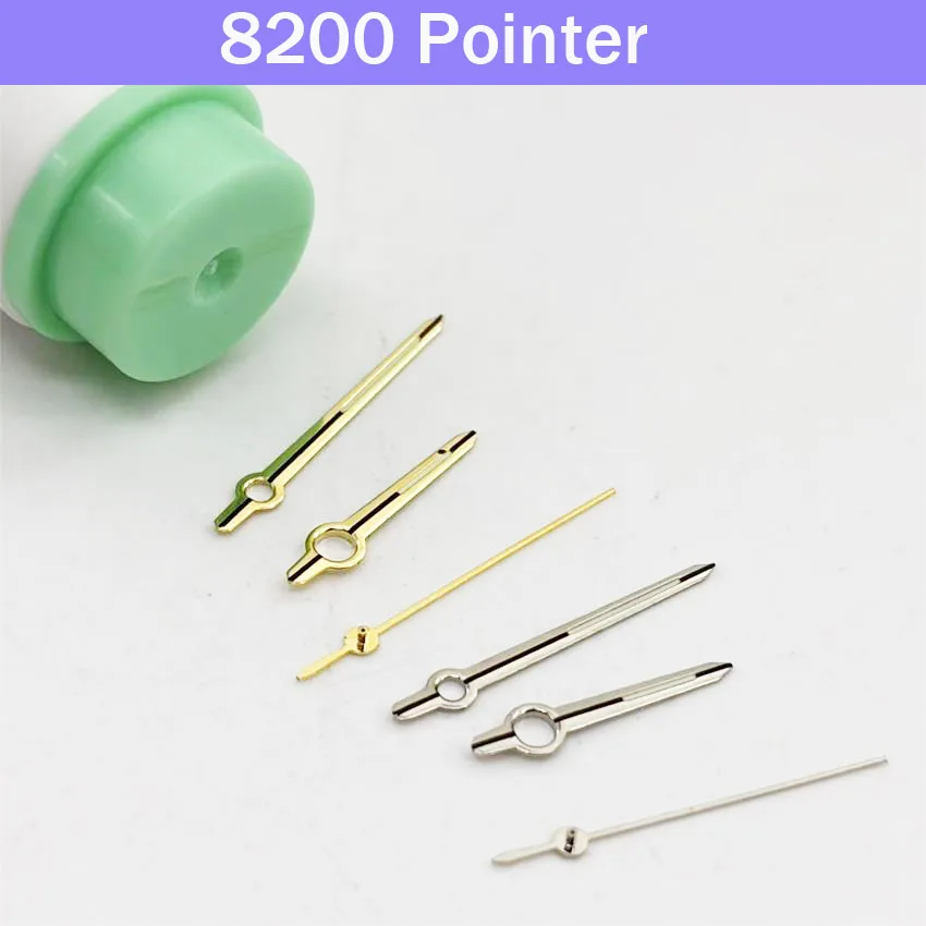 1 Set Silver/Gold Watch Hands Three Needles Hand Pointers for Men's Watch Accessories Compatible with 8200 Movement