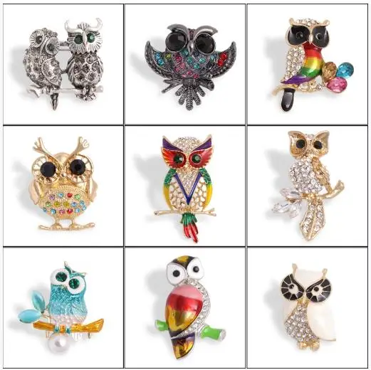 Owl brooch high-end cute brooch personality temperament sweater decoration chest flower accessories