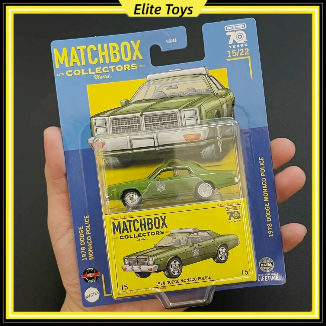 Matchbox Collectors 70 Years Series Treasure 1978 Dodge Monaco Police Metal 1:64 Diecast Car Model Collectible Vehicle Toy Gift