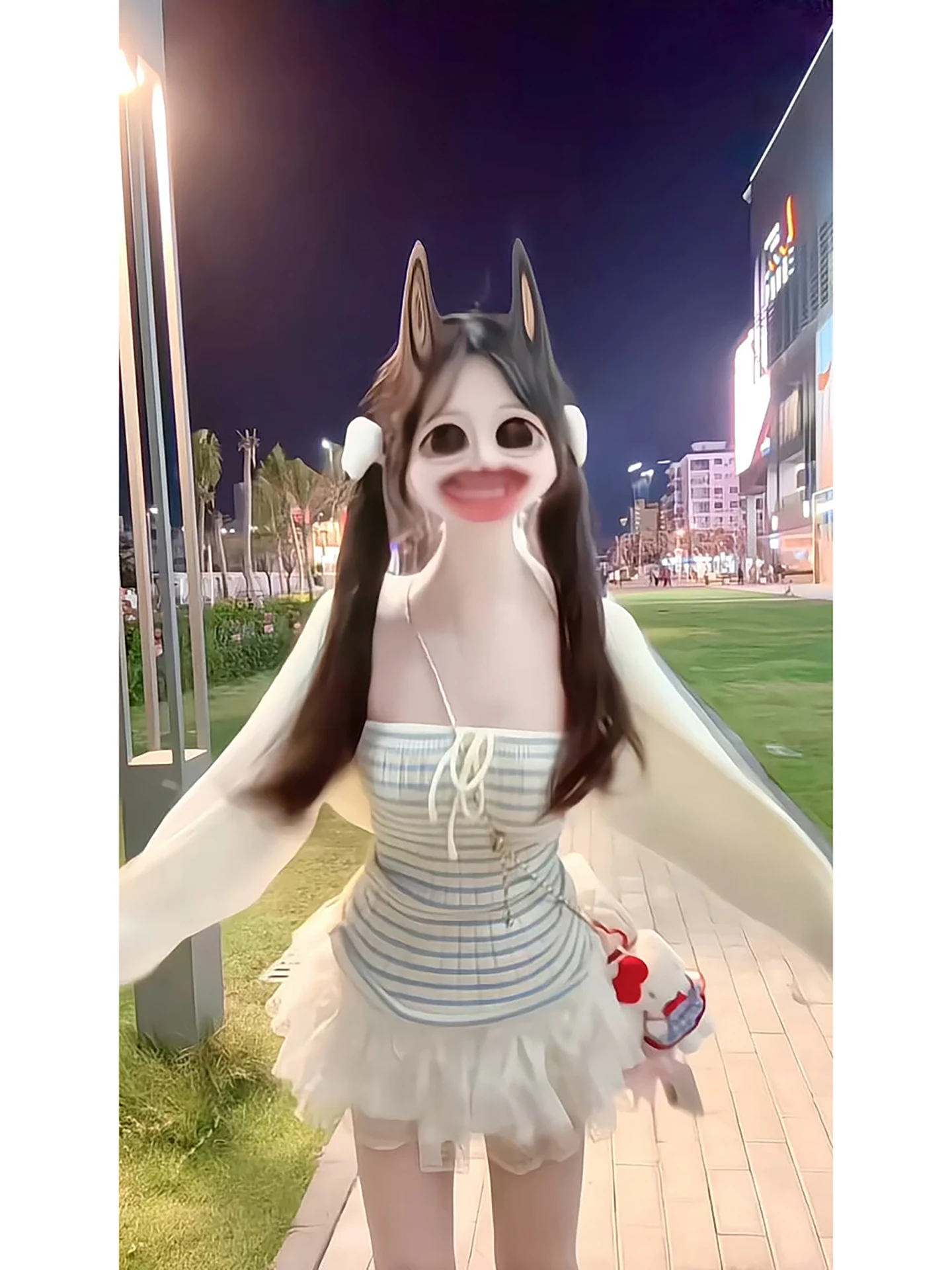 

Spring 2026 Early Korean Style Color Block Striped Knitted Cardigan Two-Piece Set Women's Beautiful Knitted Shirt Ensemble