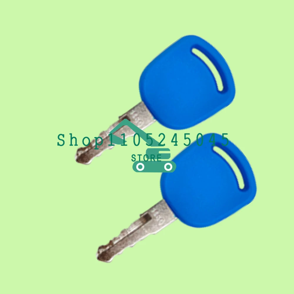 50pcs 14601 Excavator Key 82003267 82030143 Ignition Key for Case New Holland Excavator Tractors Blue key
