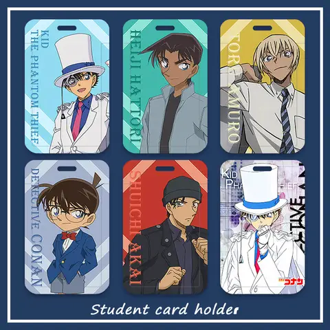 형사 코난 만화 카드 슬리브 학생 식사 카드 학교 배지 버스 카드 보호 커버