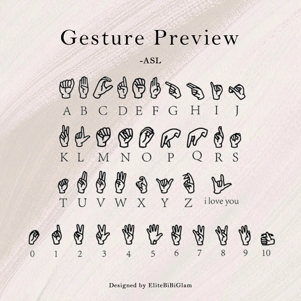 ASL اسم قلادة مخصصة لغة الإشارة القلائد للنساء هدية عيد الأم شخصية الصداقة مجوهرات اليد لفتة المختنق #6