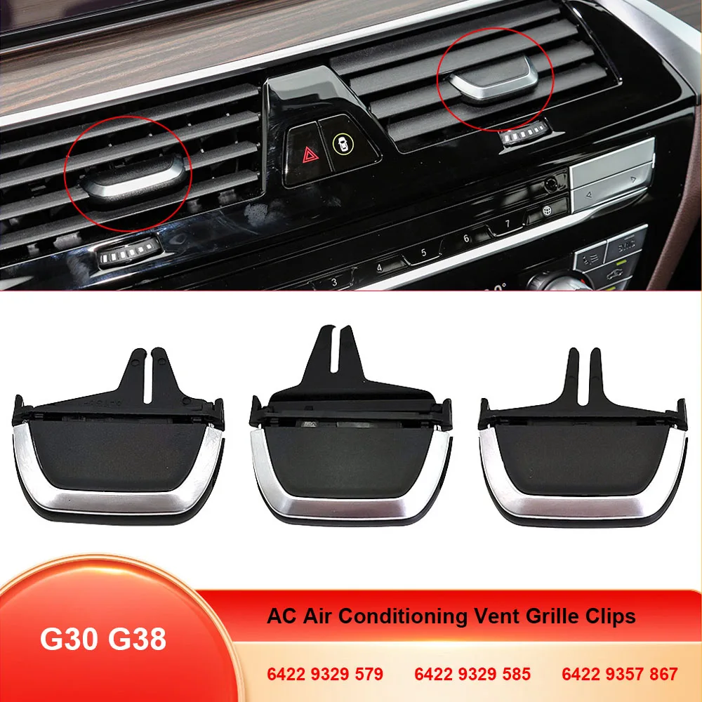 For BMW 5 Series G30 G38 Front Rear AC Air Conditioning Vent Grille Tab Slider Clips Repair Kit  64229329579 64229329585