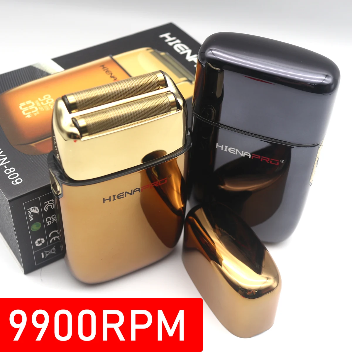 Cordless Professional Razor 9900RPM USB Charging LED Display Floating Double Foil Men's Professional Barber Electric Shaver