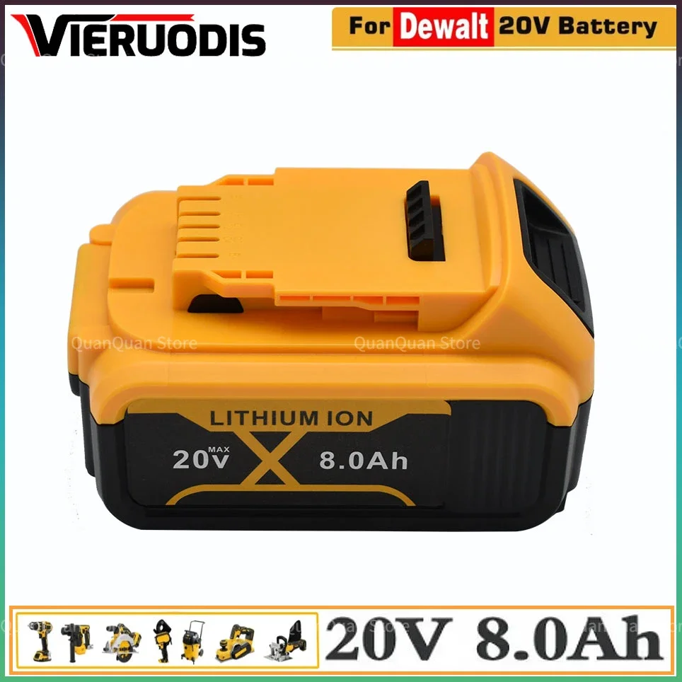 

for DeWalt 20V 8.0Ah Rechargeable Power Tools Battery with Charger Lithium Cell DCB184 DCB181 DCB182 DCB200 DCB205