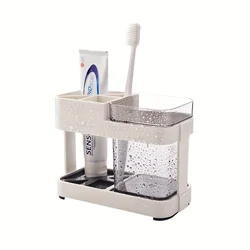 Creative toothpaste toothbrush holder set razor organizer with wash cup for bathroom