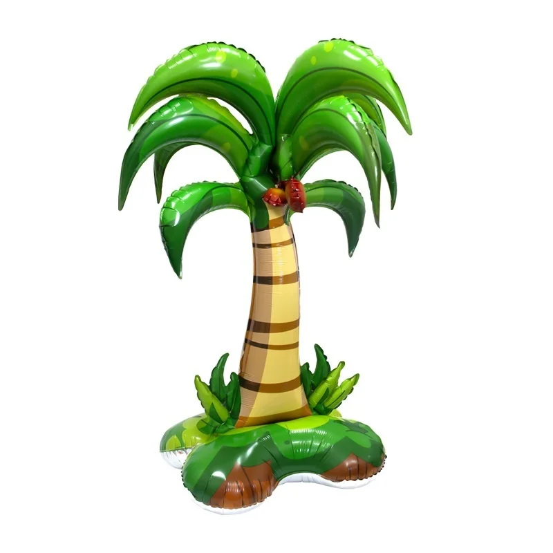 Große stehende 4D-Kokosnuss-Palme, Ananas, Kaktusfolie, aufblasbare Kugel, Hawaii-Thema, Sommer, Strand, Geburtstag, Hochzeit, Party-Dekoration