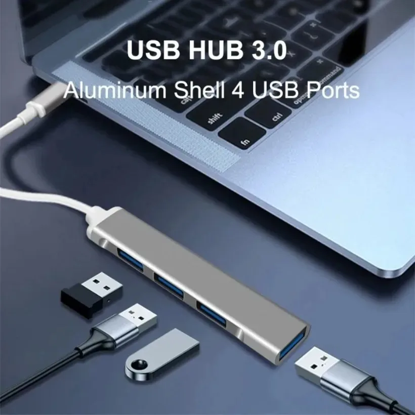 4 Port USB 3.0 /Type C Hub Splitter Adapter High Speed 5Gbps OTG for MacBook Pro 13/15 Air Xiaomi Huawei PC&Computer Accessories
