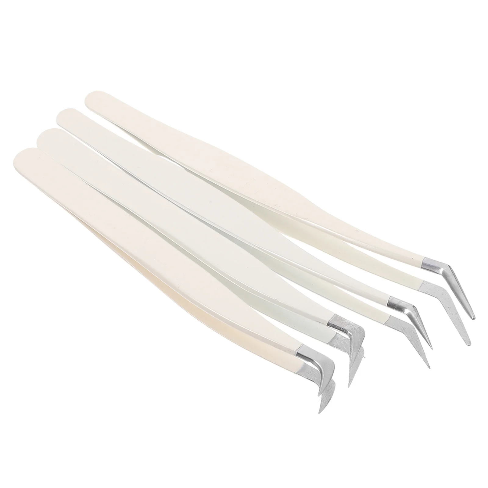 1Set Pinzette per ciglia finte Compatto Leggero Strumento applicatore per estensione ciglia in acciaio inossidabile Punte a punta di precisione per una facile