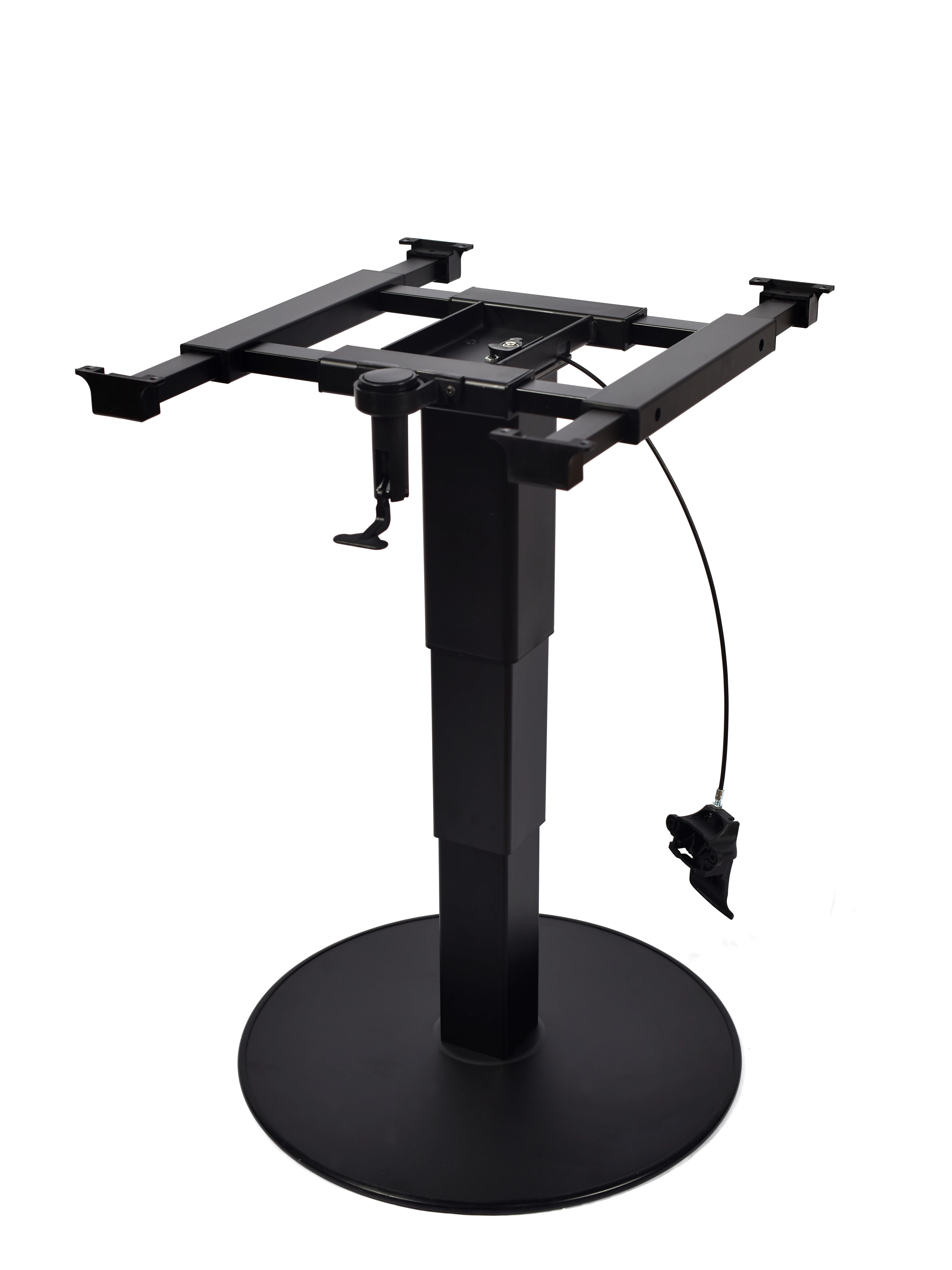 Best Selling Adjustable Height Steel Table Legs Folding Design Strong Load Bearing Black for Car & RV Use Telescopic Table