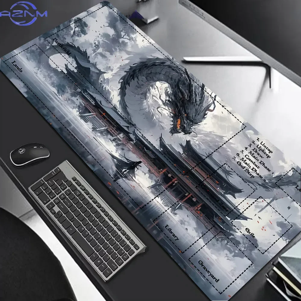 Wave MTG gaming mat, dragon mouse pad , collection card, soft rubber gaming carpet, combat games