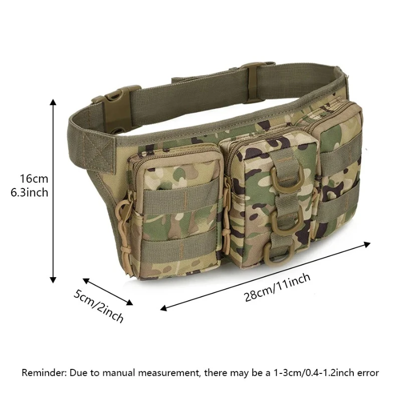 

Waterproof Triple Adventure Camouflage Waist Bag for Mountaineering Camping Fishing Tactics Training Hiking Belt Bag Dry Bag