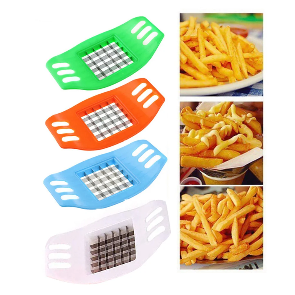 

Stainless Steel Potato Slicer Cut Fries At Home Quickly with One Press Non Slip Base for Safe Operation Potato Cutter