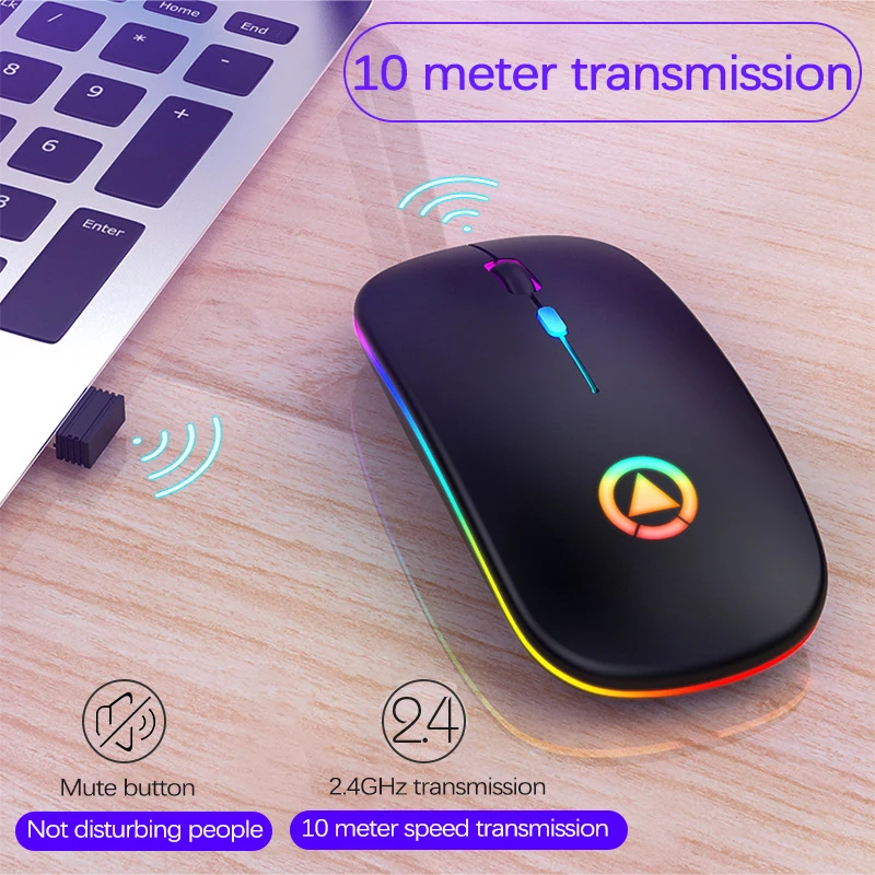UTHAI A2 laptop accessories, silent wireless mouse, rechargeable illuminated office mouse