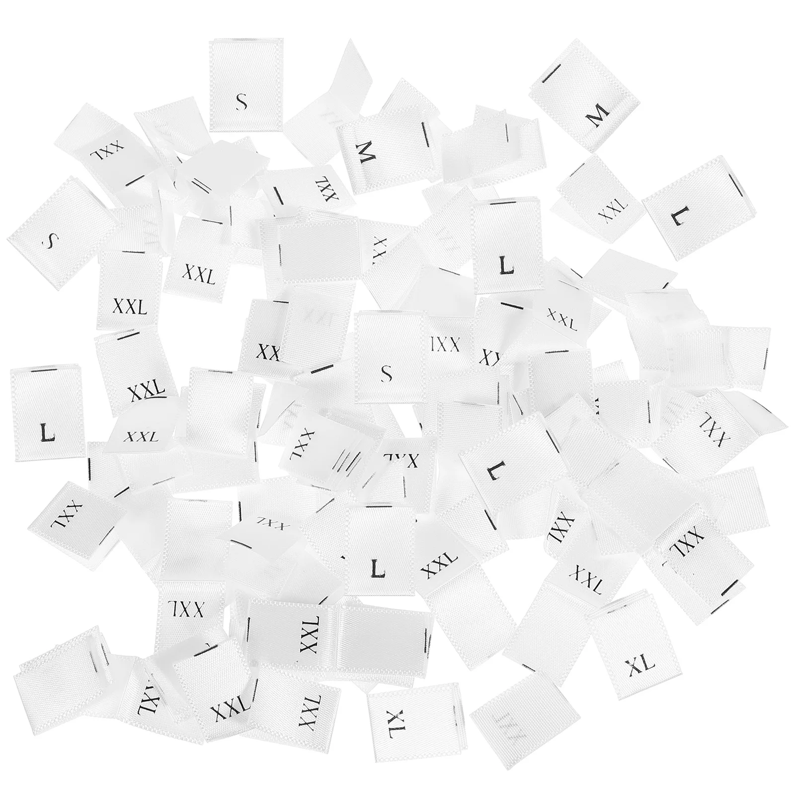 

500pcs Fabric Size Clear Clothing Tags Sewing Labels Garment Size Tags Webbing Labels For Kids Coats T-Shirts Crafts