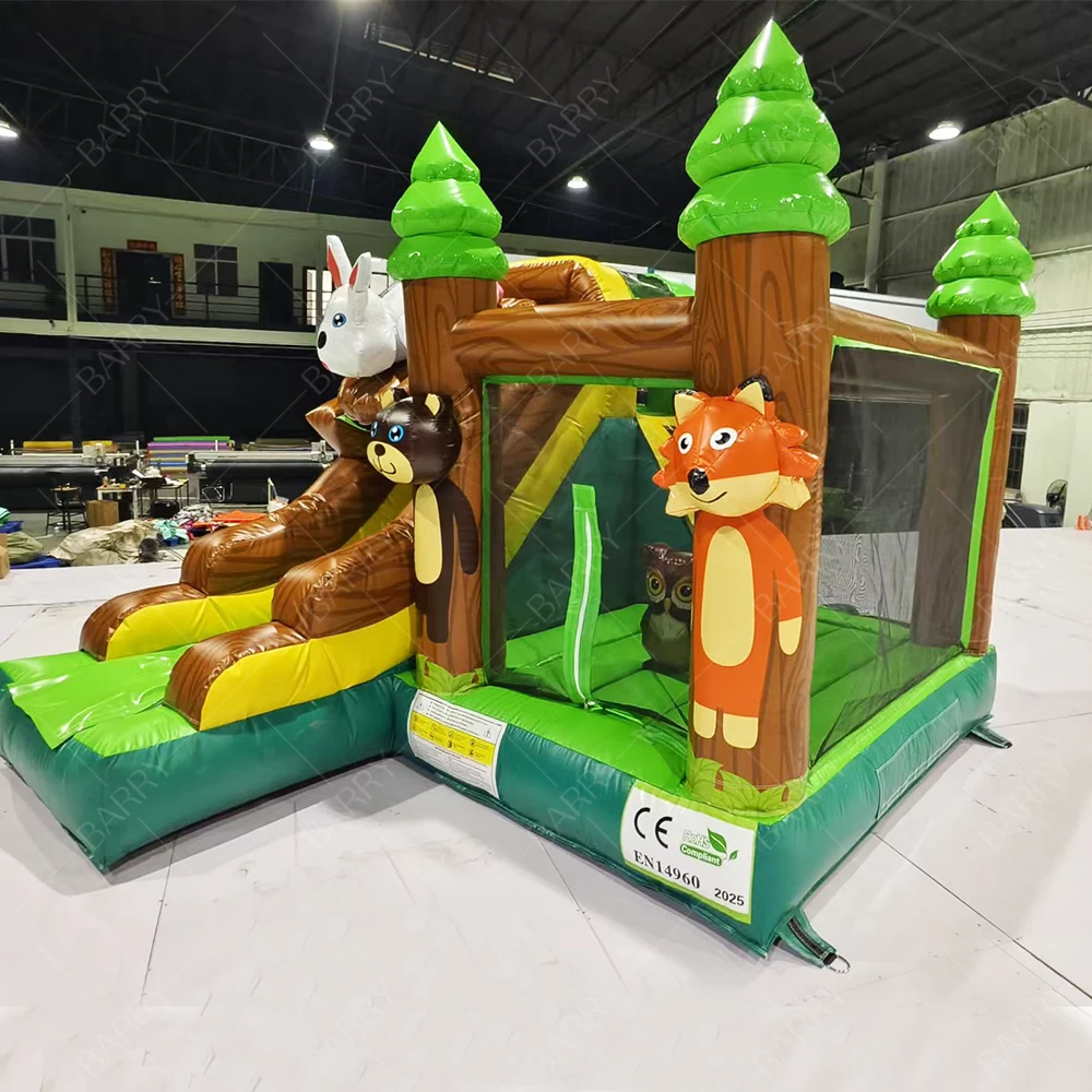 

Commercial Animal Owl Kids Inflatable Bouncer Bouncy Castle Fox Rabbit Inflatable Bounce House