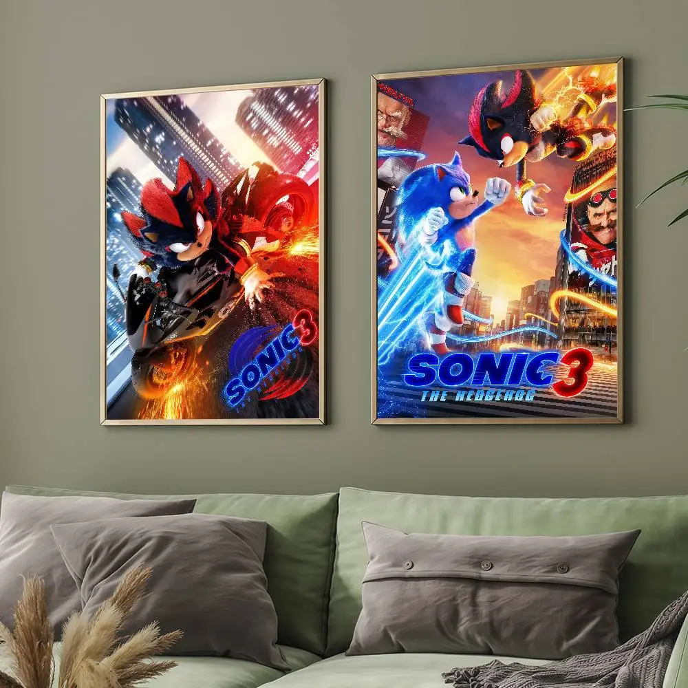 Racing Game S-Sonic R-Racing Poster Suitable For Home Living Room Bedroom Office Bar Wall Decoration Sticker