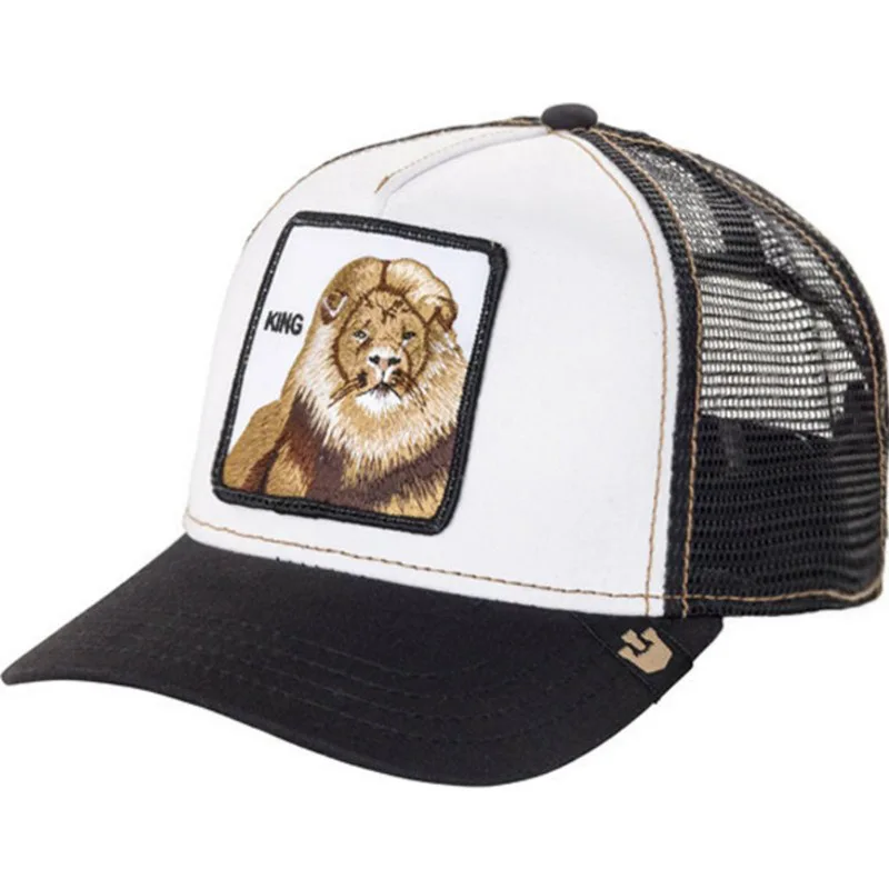 Animal embroidered baseball cap Cartoon Sunblock mesh embroidered trucker hat Outdoor sports fishing shade hat